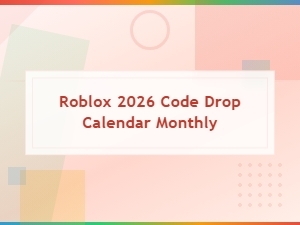 Roblox 2026 Code Drop Calendar Monthly